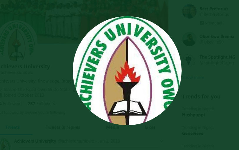 My Logo; Achievers University Post UTME