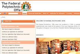My Logo : Federal Poly Offa ND Part-Time Admission List