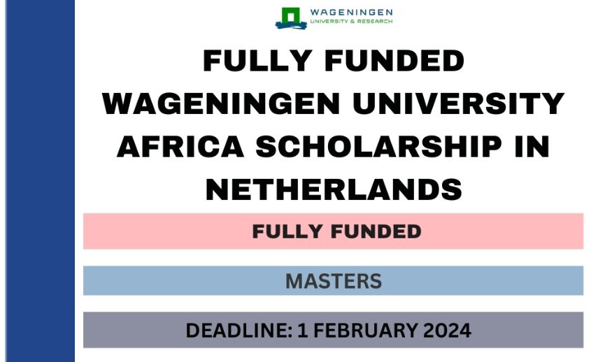 My Logo: Wageningen university Africa Scholarship Program